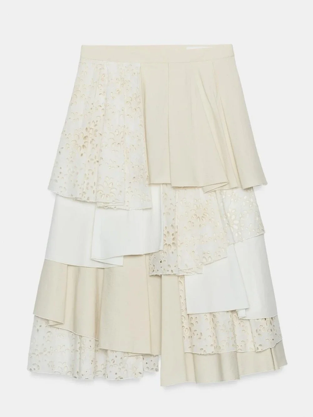 ZARA ZW COLLECTION LIMITED EDITION PATCHWORK MIDI SKIRT